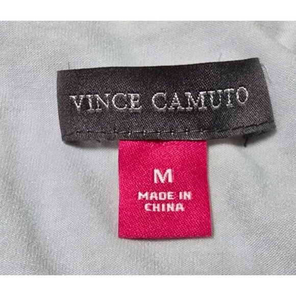 Vince Camuto Maxi Dress Medium Striped Floral Sundress Side Slit Artsy Classic - Picture 3 of 15